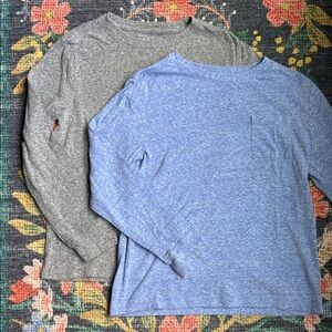 Cat & Jack Boys Long-Sleeve Pocket Tees Bundle, Size Small (6-7)